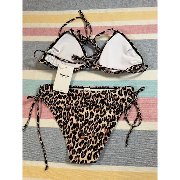NWT Leopard Print String Bikini Size Small - Picture 8 of 9
